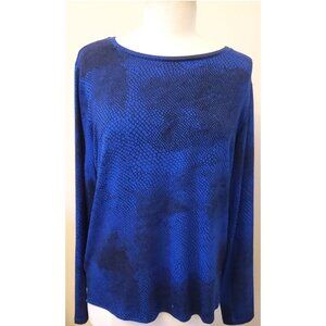 Majestic Filatures France Deluxe Long Sleeve Tee-shirt Size- FR-4/US-XL Blue